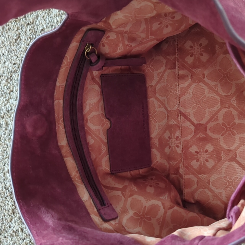 Lucky Brand Clem Suede Hobo Bag In Grapevine - Picture 8 of 11